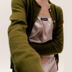 Атласный топ MIU MIU, опал - фото 4