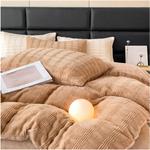 Generic Комплект постельного белья однотонный утолщенный - фото