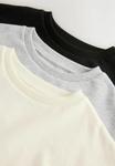 Топ Next REGULAR FIT -BUBBLE HEM 3 PACK, Black White/White - фото 6