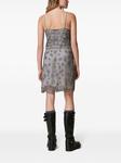 Платье мини с вышивкой TWINSET, серый - фото 3