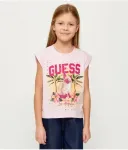 Блуза oversize fit Guess, розовый - фото