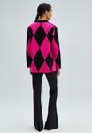 Свитер Diamond Patterned Touché Privé, цвет fuchsia - фото 3