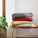 Плед Uni Decke Luxus 2 с бахромой Ibena, серебристый - фото 2