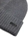 Шапка бини в рубчик BOSS, серый - фото 2