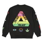 Свитер ss22 mixed media bitmap crew sweater 'black' Palace, черный - фото