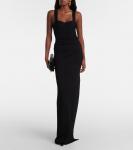 Платье-бюстье с боковыми разрезами Tom Ford, черный - фото 2