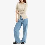 Кардиган-Рубашка в рубчик Auralee, бежевый - фото 4