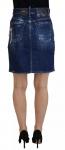 Джинсовая мини-юбка-бостон Blue Icon High Waist Dsquared2 - фото 3