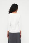 Топ TOM TAILOR CREW NECK FRONTPRINT, Soft Clear White/White - фото 3