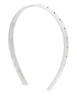 Ободок с кристаллами Maison Michel, белый - фото
