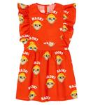 Хлопковое платье с оборками Mini Rodini, красный - фото