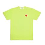 Зеленая футболка с мини-сердечком Comme Des Garcon, зеленый - фото
