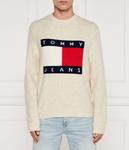 Свитер Tommy Jeans Regular Fit, бежевый - фото