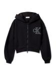 Толстовка с капюшоном на молнии Calvin Klein Jeans, черный - фото