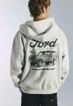 Толстовка ford на молнии Pull&Bear, Light Grey - фото