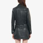 Укороченная кожаная куртка Branded-Hardware The Kooples, черный - фото 4