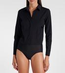 Боди из хлопкового поплина Wolford, черный - фото 4