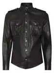 Кожаная рубашка DSQUARED2, черный - фото