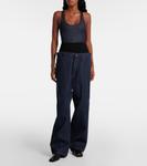 Джинсовый боди Alaïa, Bleu Fonce - фото 2