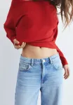 Асимметричный джемпер Pull&Bear, Red - фото 4