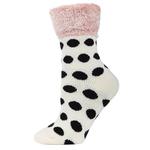 Носки в рубчик с горошком Memoi - фото