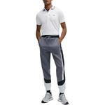 Футболка поло с принтом логотипа HUGO BOSS, белая - фото 3