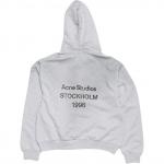Худи с принтом логотипа Acne Studios, серый - фото