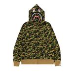 Худи BAPE ABC Camo Separate Shark Full Zip Hoodie, Green - фото