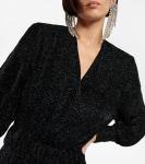 Бархатное мини-платье Alexane с блестками Marant Etoile, черный - фото 4