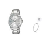 CASIO Часы Women's DRESS Silver Watch, White Dial - фото