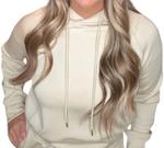 Укороченный худи на молнии в натуральном цвете Mono b - фото