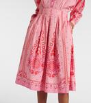 Платье миди из смесового хлопка с принтом Etro, Print On Pink Base - фото 5