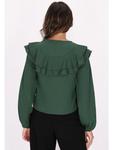 Блуза faina, зеленый - фото 4