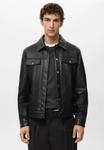 Куртка Mango Faux leather jacket, Black - фото
