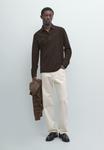 Поло Massimo Dutti Polo shirt, Mottled Dark Brown - фото 2