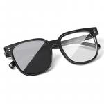 VEGOOS Пластиковая квадратная оправа для очков TR/Memory унисекс, Round Frame Black (Blue Light Blocking) - фото 4