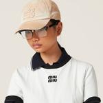 Джинсовая бейсболка Miu Miu, белый - фото 2