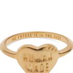 Human Made Серебряное кольцо в форме сердца - фото 3