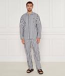 Пижама мужская Boss хлопковая в полоску, белый - фото