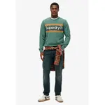 Толстовка Superdry Core Logo Stripe Relaxed, зеленый - фото 3