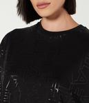 Футболка Elisabetta Franchi Oversize fit, черный - фото 4