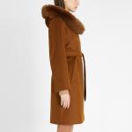 Пальто женское коричневое MaxMara - фото 6