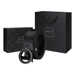 Мужской кожаный ремень GOLF, Черный - фото 3