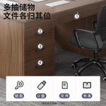 Компьютерный стол Naijia 120 см, Black Mist Gray, с 4 ящиками и дверцей - фото 3