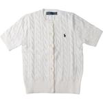 Кардиган с узором "косичка" Polo Ralph Lauren, белый - фото