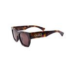 GUCCI Солнцезащитные очки квадратной формы, Tortoiseshell - фото 6