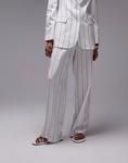 Костюмные брюки в тонкую полоску белого цвета Mango - фото 5