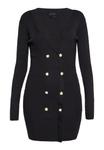 Вязаное платье NAEMI Knitted dress, черный - фото