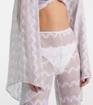 Кроп-блуза Zig Zag Missoni, White w/Silver Lame' - фото 5