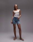 Джинсовые шорты Topshop Editor в отбеленном цвете - фото 5
